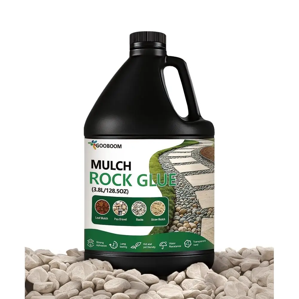 

Клей для камня или ландшафтный клей Lanng – 1 галлон, быстросохнущий, для гравия, резиновой мульчи и декоративных камней – сверхпрочный, стойкий