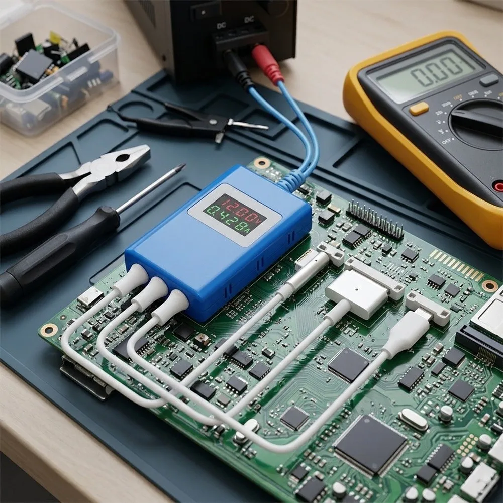 DC Supply Test Cable BY-3200S for For current Measurement and Input Voltage Readings on Silicon T2 M1 Chipset Devices