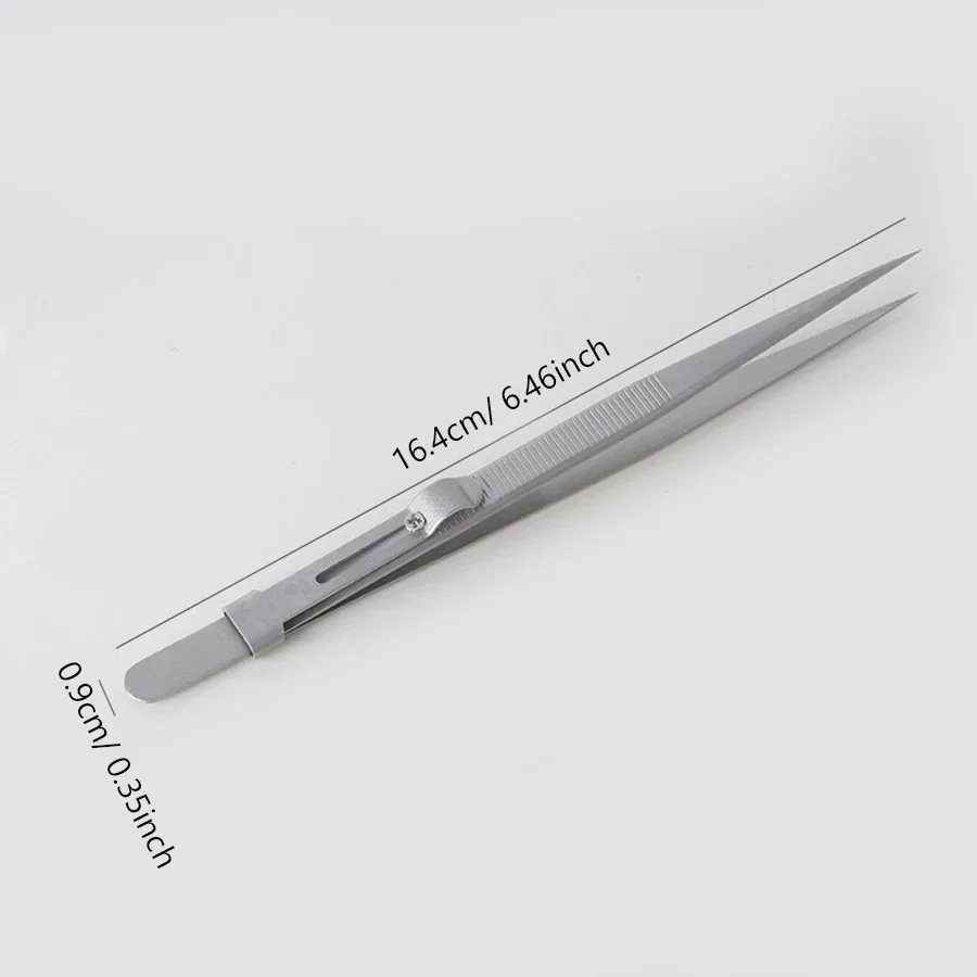 Pinzette per nail art con blocco antiscivolo Punta fine per strass a densità Perline preziose Strumento di raccolta Applicazione di gioielli per unghie acriliche