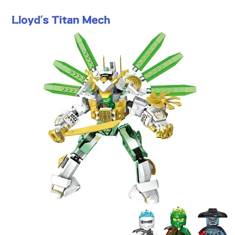 

Creative city ninjagos toys small Lloyd Titan Mech Robot Building Blocks Assembled Model Educational Toys For Birthday Gifts