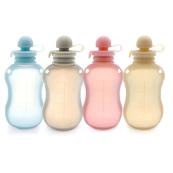 Easy Feeding and Storage Container Milk Bottle Reusable Silicone Baby Food Bag