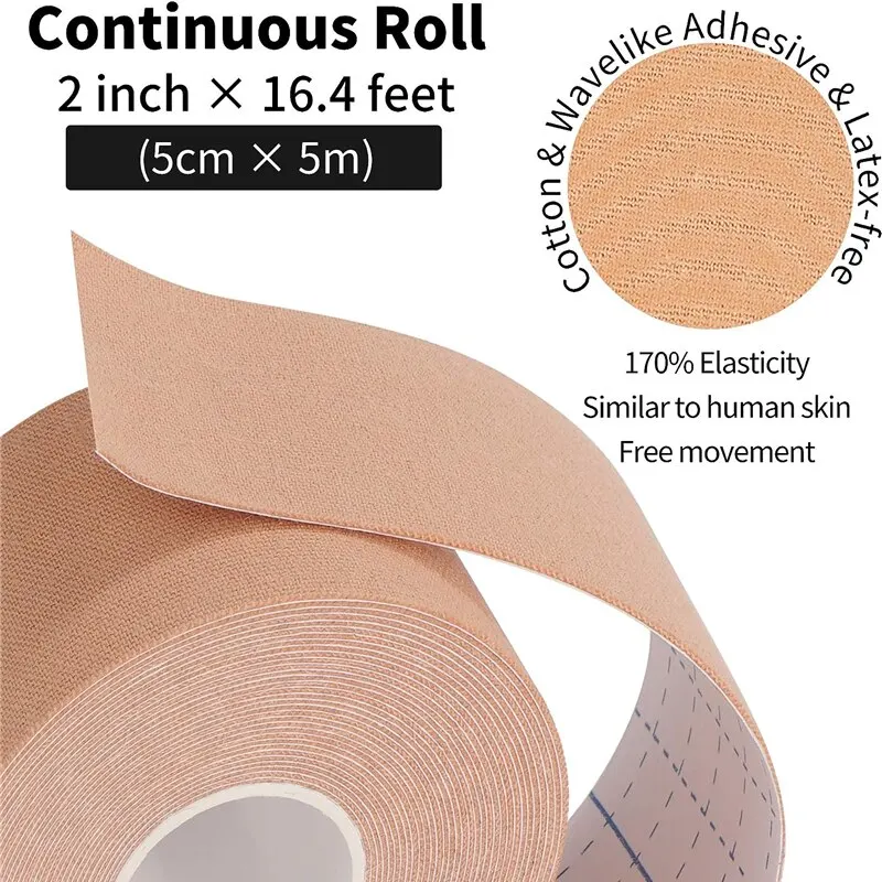 2Pcs Kinesiology Tape First Aid Bandage Gym Fitness Sports Elastic Adhesive Strain Injury Tapes Knee Muscle Pain Relief Sticker