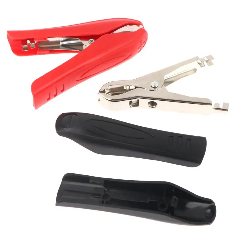 Hard Shell 40A Alligator Clips 85mm 2Pcs Red Black Battery Clamps Crocodile Clips for Solar Panel Connection DIY Projects