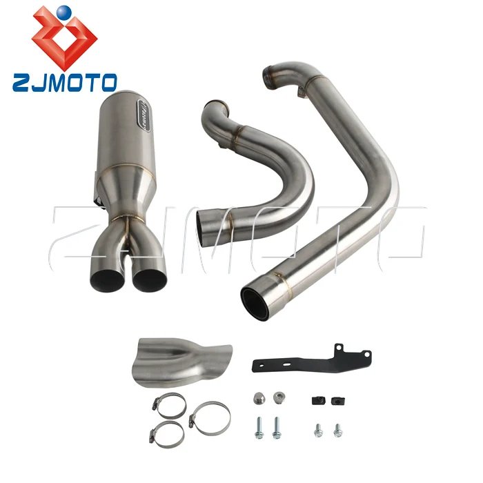 For High TIG Welded Motorcycle Exhaust Pipe for Harley Dyna Fat Bob/Low Rider S/Street Bob/Wide/Super Glide 2006-2017