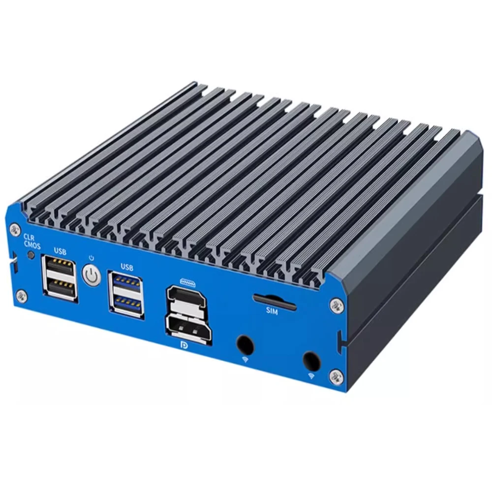 Intel Pentium Bạc N5000 Mềm Router Quạt Không Cánh Mini PC 4x Intel I211 LAN HDMI VGA PfSense Tường Lửa Thiết Bị ESXI AES-NI