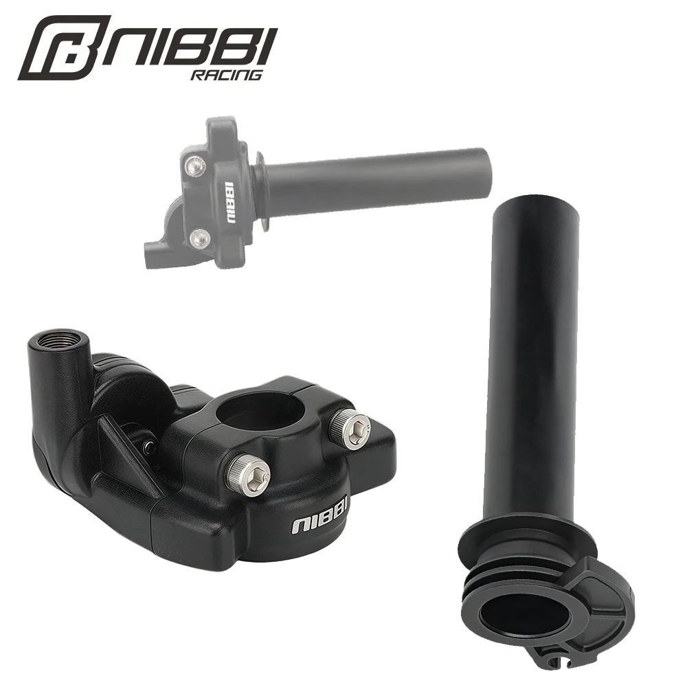 

NIBBI Motocross Aluminum Throttle Twist Handlebar Repair Parts 7/8" Motorcycle Grips Fixed Base Yamaha DirtBike RepairAccessorie