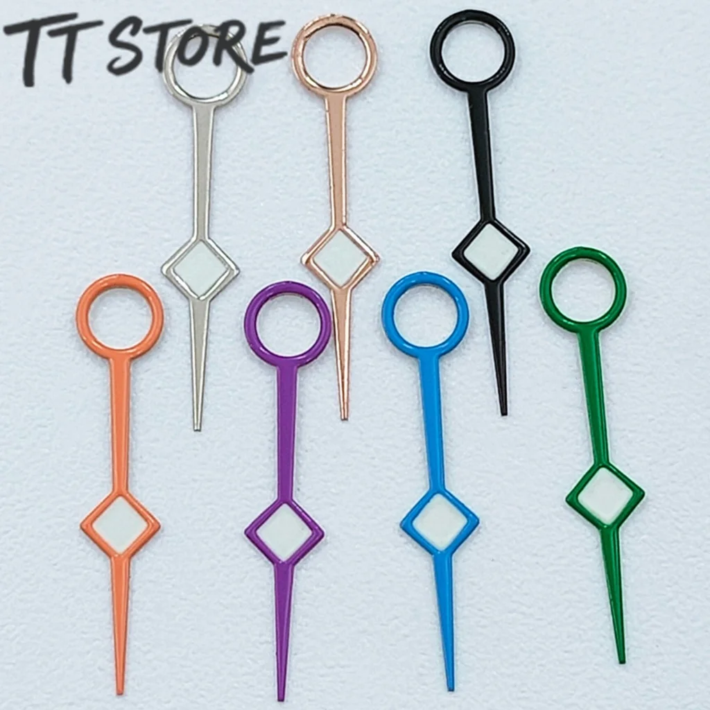 NH34 GMT13MM Red Blue Green Purple Black Silver Orange GMT Hands Green Luminous Fit NH34A 4R34 Movement Replacement Parts