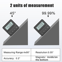 Digital Protractor 4*90° Angle Finder Gauge With Magnetic Base Electronic Inclinometer Goniometer Angle Bevel Tester
