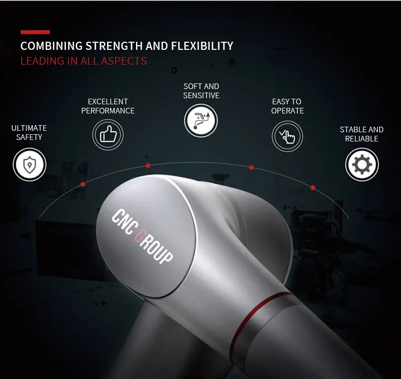 Robot collaborativo industriale a 6 assi completamente automatico ad alta precisione Cobot Braccio robotico con carico utile da 5 kg per la saldatura