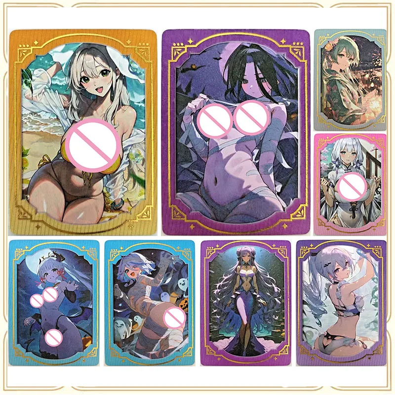 Anime Goddess Story Rare Luminous Window Collectible Cards Nahida Faruzan Kamisato Ayaka Furina Toys for boys Birthday Present