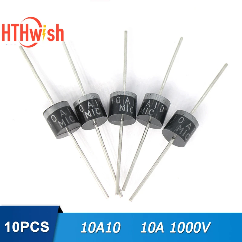 10PCS Electrical Axial Rectifier Diode 10A10 6A10 20A10 R-6 DIP 6A 10A 20A 1000V Electronics kit