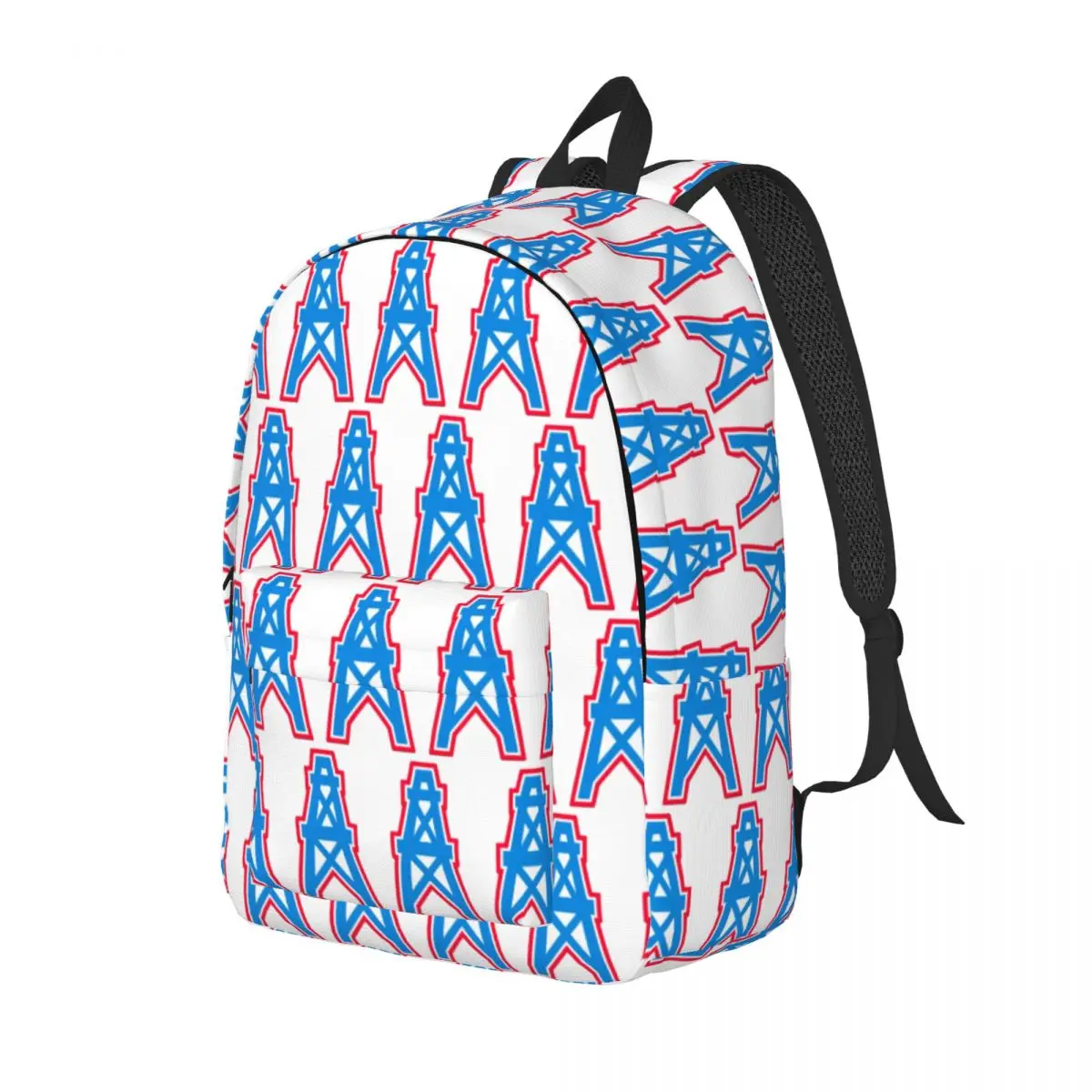 Houston Oilers T-Shirt1980 Houston Oilers Student Backpack School Bag Hiking Travel Daypack for Men Women Bookbag Shoulder Bags