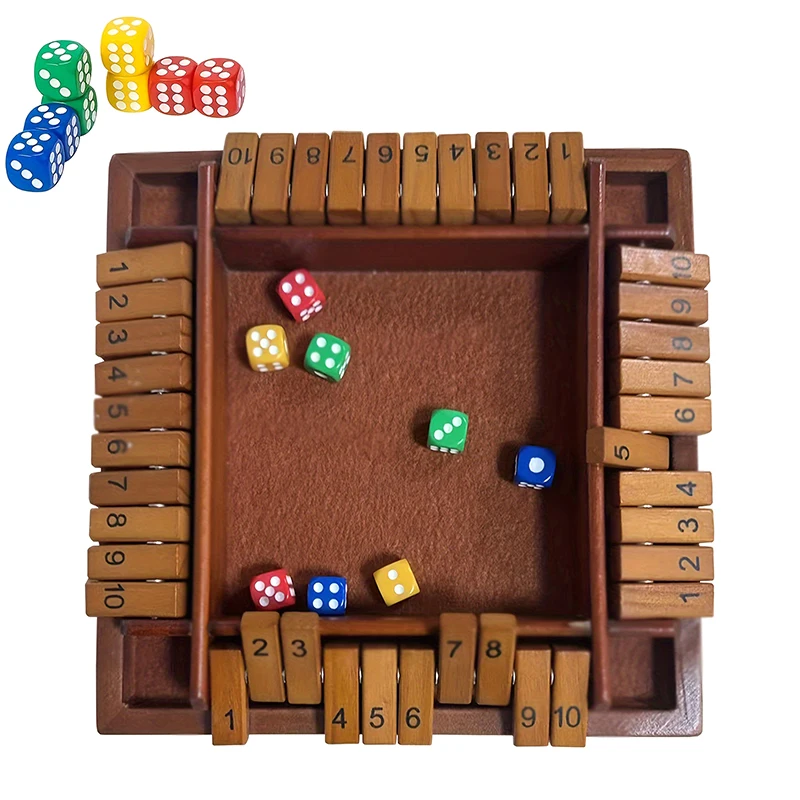 1 Set Party Interactive Educational Toys Board Game Cards Four-sided Multi-person Digital Flip Christmas Game Props