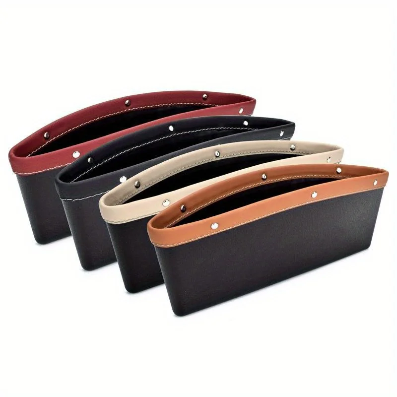 1PCS Schwarz Auto Organizer Aufbewahrungstasche PU Leder Material