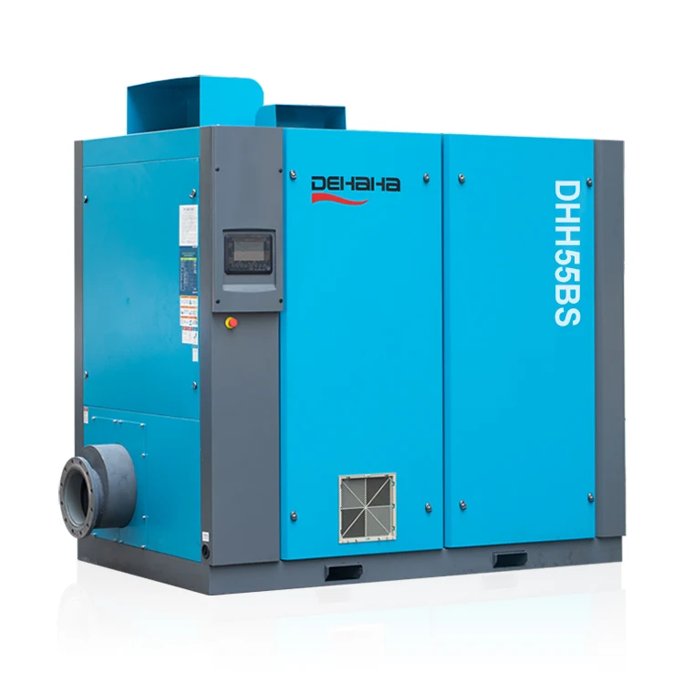 55kW 75HP Oilless Industrial Air C 75HP Oilless Industrial Air Compressors 0.4~1.5bar Oil Free Screw Blower for Sewage Treatment