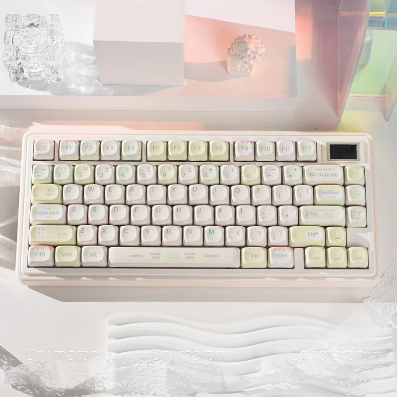 New Lemon Themed Keycap Pbt Sublimation Class Moa Personalized Customized Macaron Color Scheme Mechanical Keyboard Keycap Gift