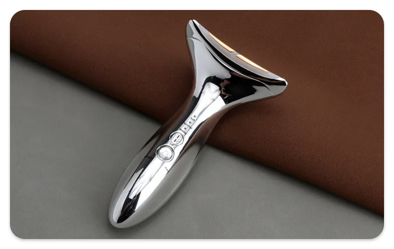 شعار مخصص الوجه الرقبة رفع جهاز الجمال مكافحة الشيخوخة EMS الحرارة الاهتزاز تشديد تقليل الذقن المزدوجة المضادة للتجاعيد مدلك #3