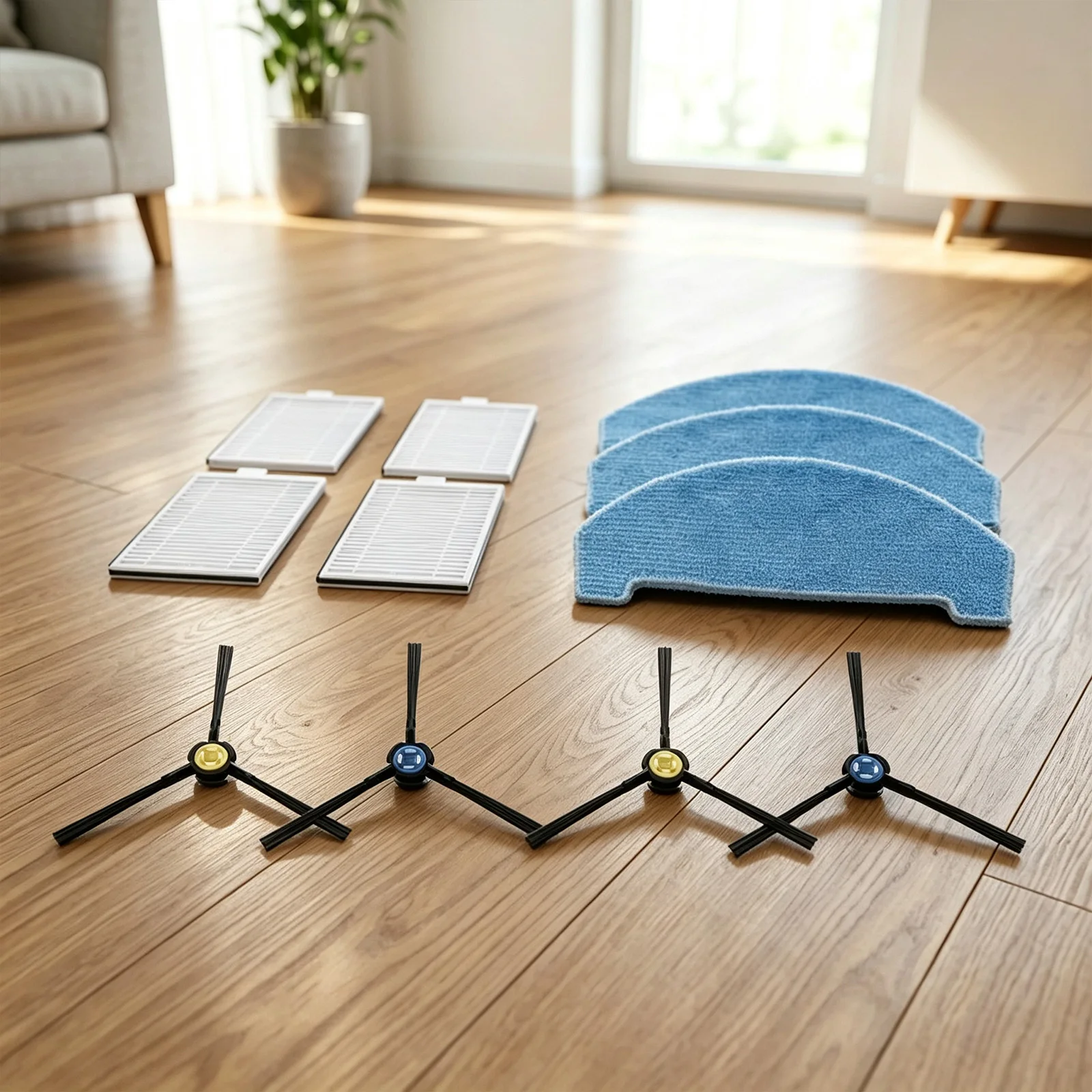 For ILIFE Robot Vacuum Accessory Bundle Comprehensive Kit of Replacement Parts including Effective Filter Systems & Mops