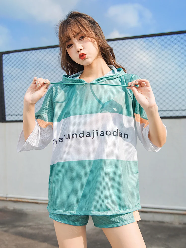 

Комплект из четырех предметов: женский консервативный купальник большого размера для полных девушек, скрывающий живот, для термальных источников, с эффектом похудения