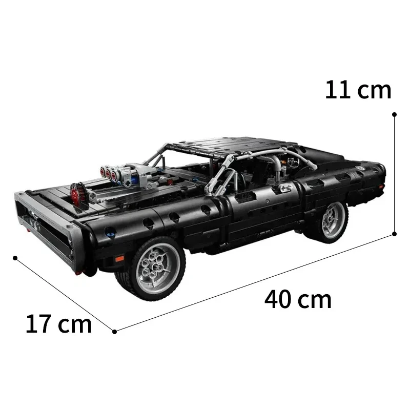 NEW 1077Pcs Technical Dodge Charger Racing Car Building Blocks Model 42111 Assemble Bricks Fast and Furious Toys For Boys Gifts