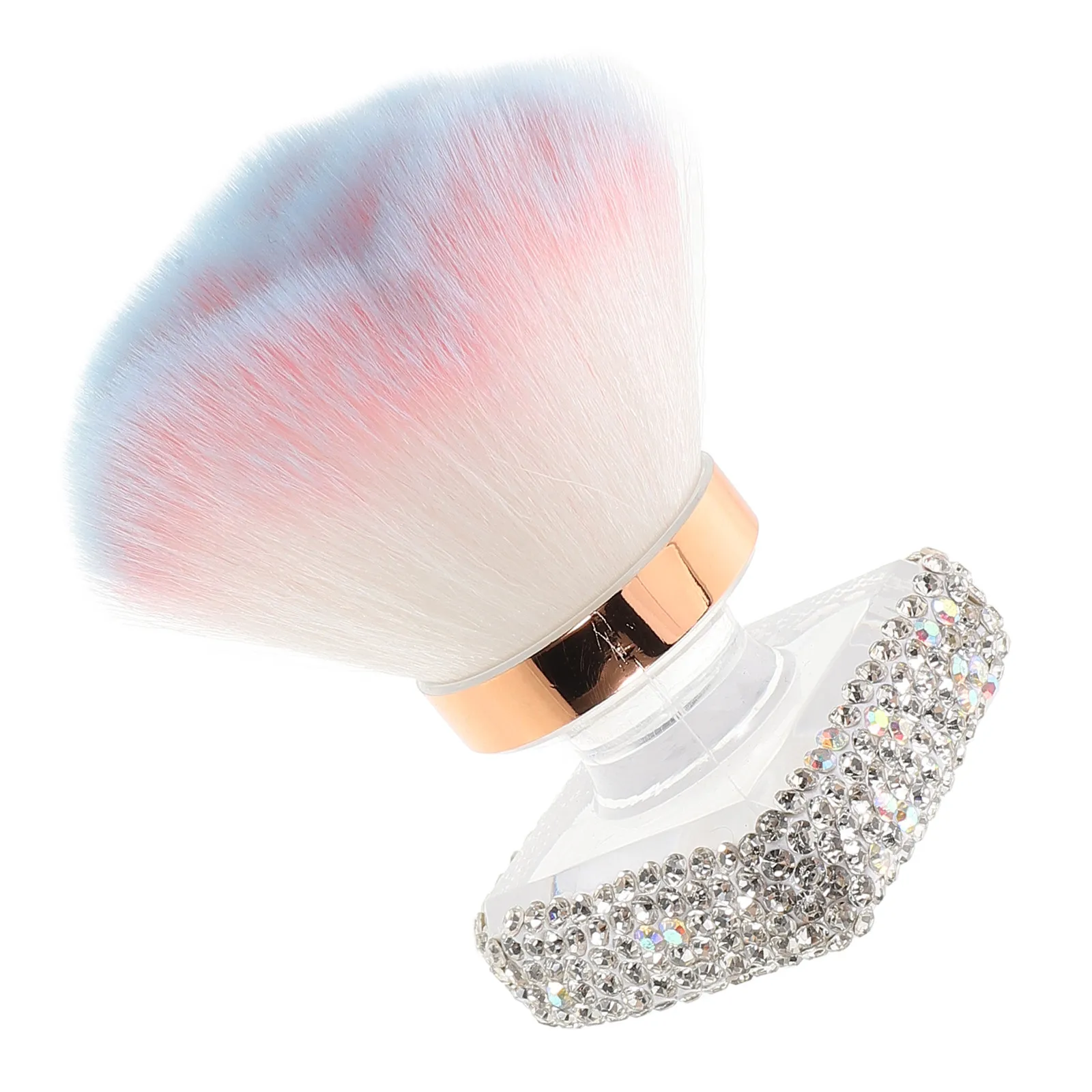 

Rose Flower Nail Brush for Dust Powder Removal Manicure Pedicure Nail Art Cleaner Tool with Crystal Base Soft Bristles Makeup