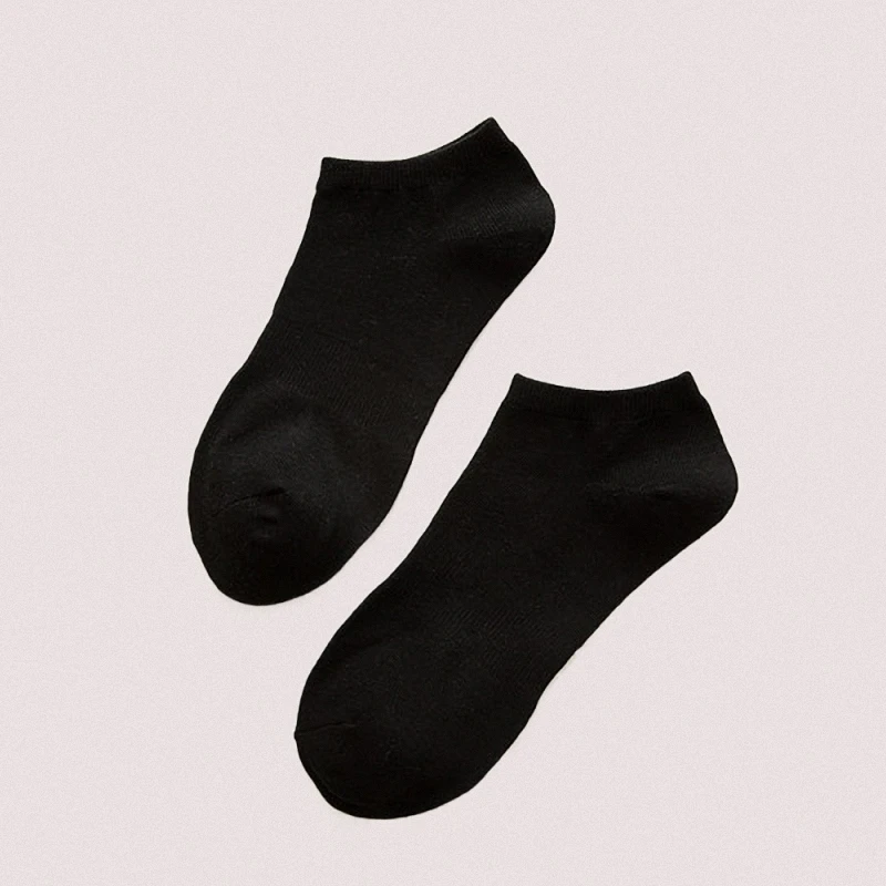 5/10 Pairs High Quality Men's Season Solid Color Socks All Cotton Socks Short Socks Waist Tied Sports Leisure Boat Socks