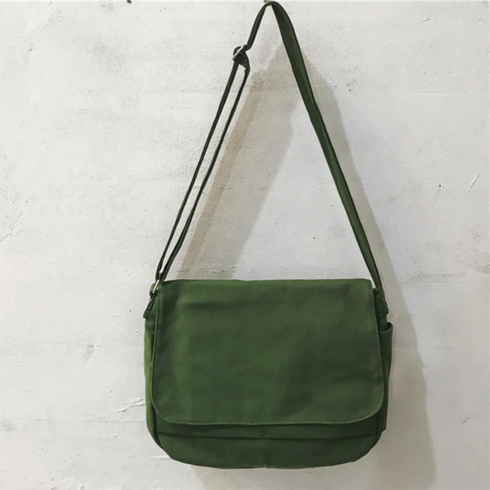 2026 Girl Handbag Canvas Teenager Shoulder Bags Teenage Women's Messenger Bags Ladies Casual Bag Wreath Letter Crossbody Purse 6