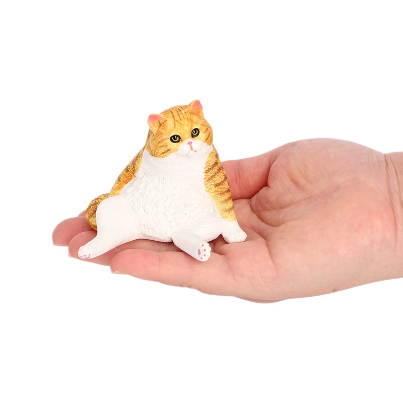 Simulated lazy cat model fat cats desktop ornament home pet kitten decoration