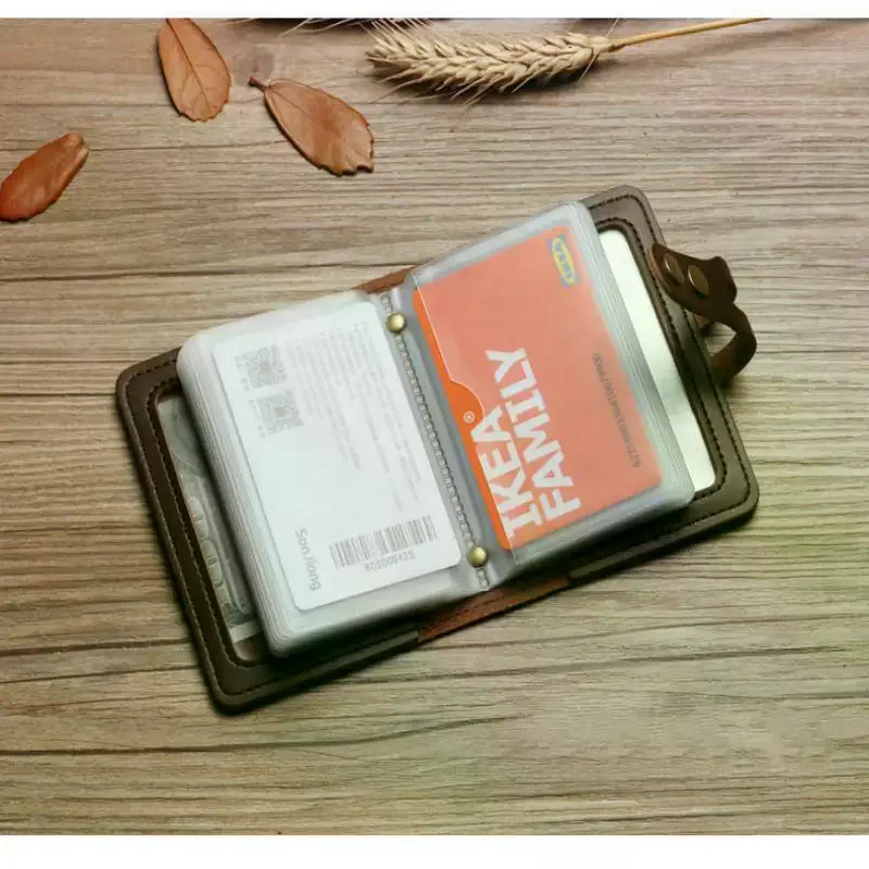 أزياء بو الجلود الرجال 30 بت بطاقة حالة حامل بطاقة الأعمال جواز سفر الائتمان بطاقة حقيبة معرف جواز السفر بطاقة المحفظة