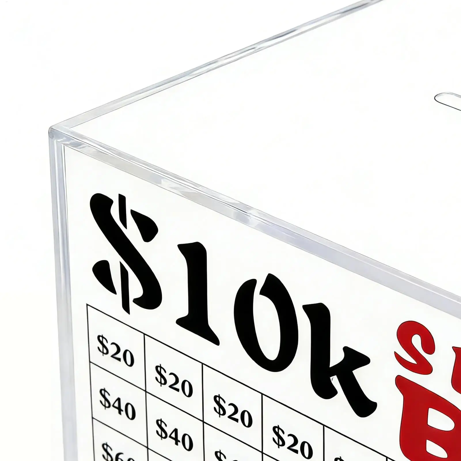 10k Savings Box Large Acrylic Clear Unbreakable Jar Save Money Box For Kids Company Offices Study Bedroom Living Room Birthday