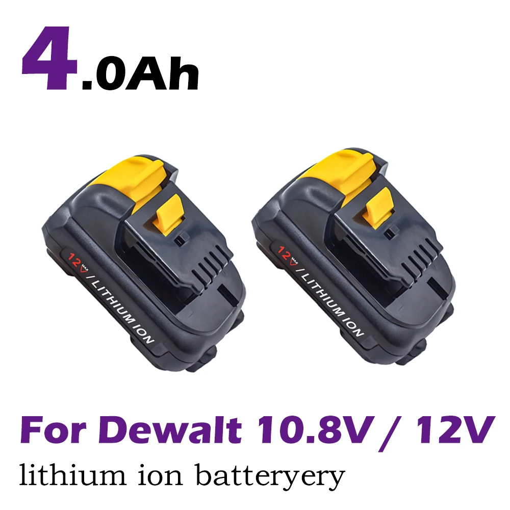 Replacement for Dewalt 10.8V DCB120 Lithium-ion Batteries 12V 4Ah Battery DCB123 DCB125 DCB124 DCB122 DCD710 Power Tools Battery