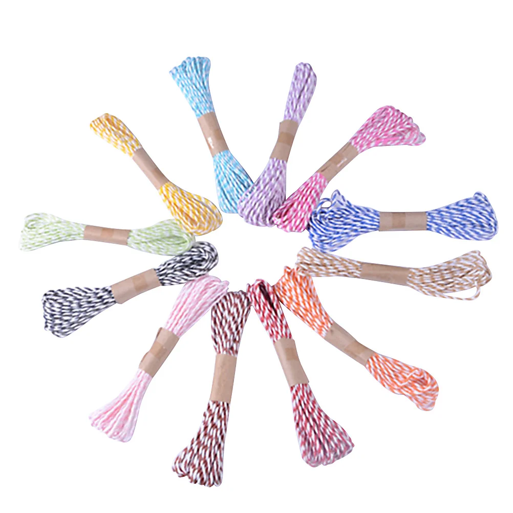 

12Pcs Colorful Paper Twine Braided Rope Elastic Durable Compression Resistant for Handicraft Gift Wrapping Product Bundling and