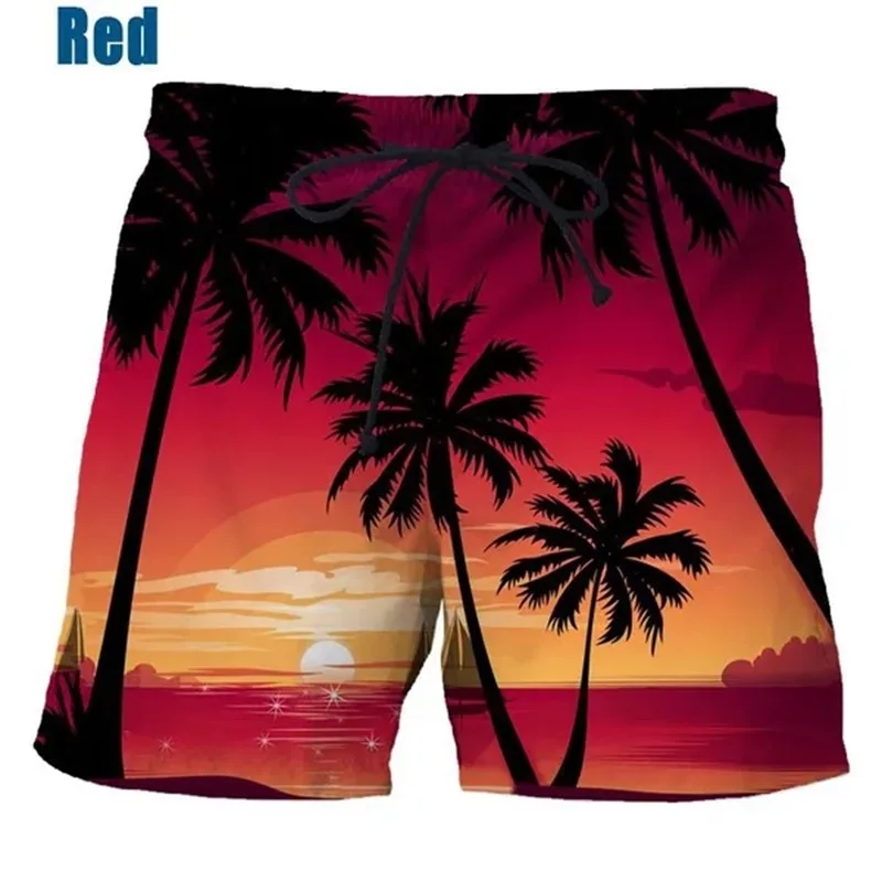 Children\'s Swimwear Shorts 3d Print Beach coconut tree Pattern Short Kids Beach Shorts Boys Masculina Swimsuit Sports Pants Boys