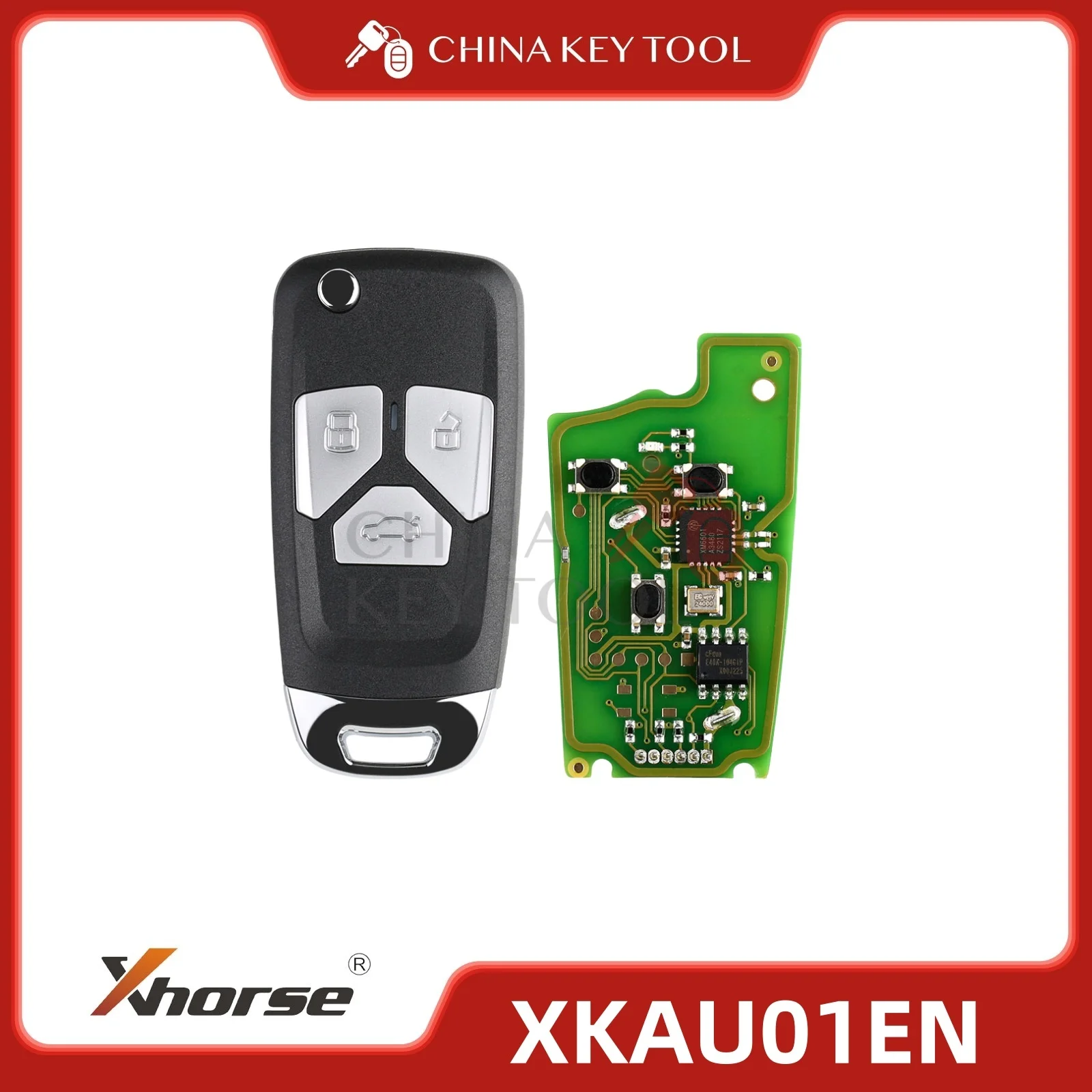 

Xhorse Wire Universal Flip Remote Key Wired for Audi Type XKAU01EN