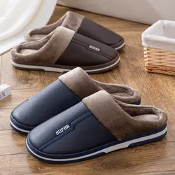 Chinelos impermeáveis de tamanho grande para homens, casa, quarto, sapatos casuais, casa, slides interiores, outono, inverno, tamanho 47, 48, 49, 50