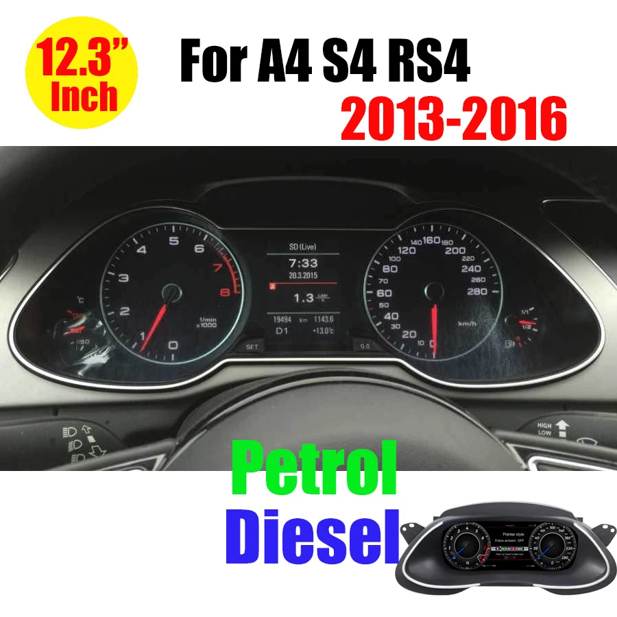Digitaal instrumentencluster LCD snelheidsmeter voor Audi A3 A4 A5 A6 A7 S6 Q3 Q5 Q7 TT CarPlay Android Auto dashboardpaneel cockpit