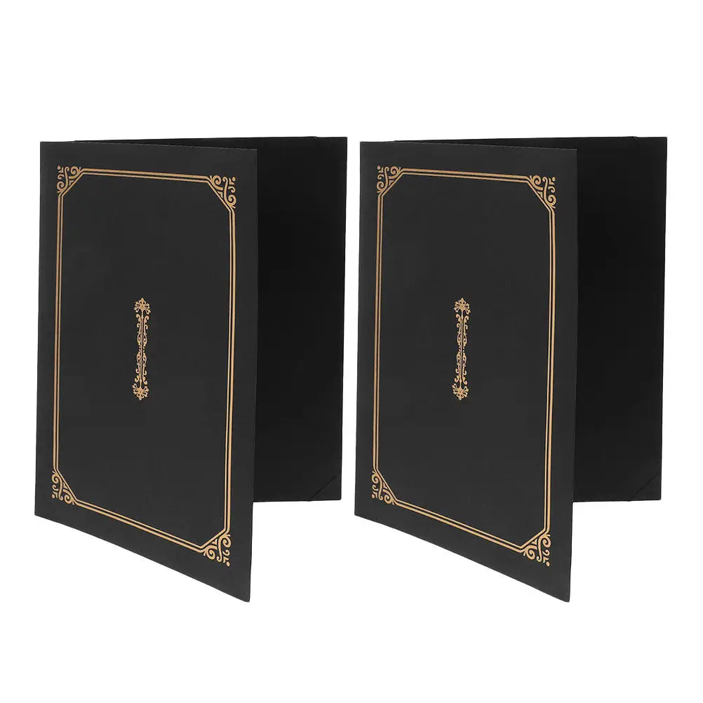 2Pcs Graduation Certificate Holders Diploma Covers Premium Presentation Folders for Award Documents A4 Paper Document Folders