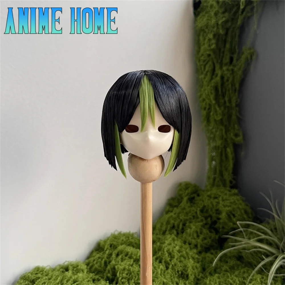 

Игра Genshin Impact Tignari Role Cos Ручная работа Зеленый Черный Короткие волосы 1/3 1/4 1/6 BJD Парик для волос Косплей KN Подарок