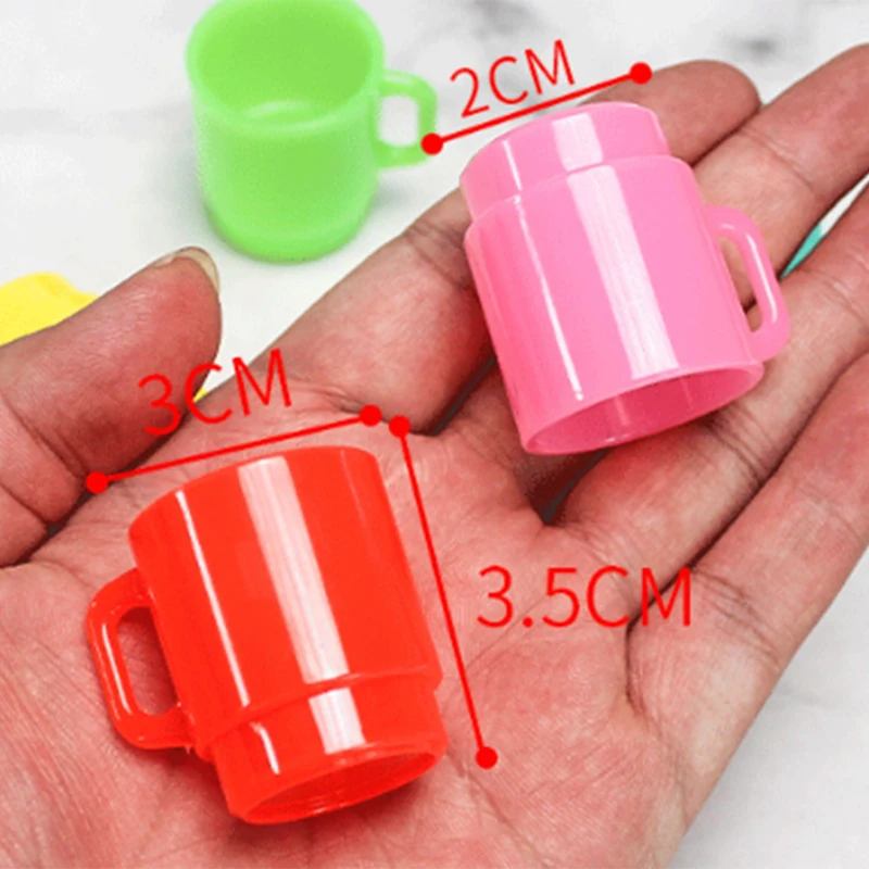 1pc 1:12 Dollhouse Mini Plastic Cup Tableware Drink Wine Bottles Doll House Miniature Decoration Accessories