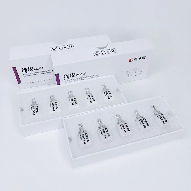 5 PCs/ box UPCERA C14 HT/LT dental glass ceramic block dental lithium disilicate ceramic block aluminum ingot CAD CAM system