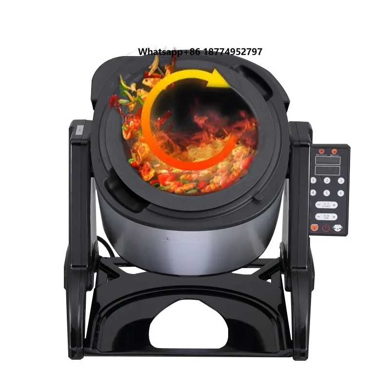 Commercial Food Vegetable Cooking Fried Rice Robot for Restaurant Cooking Pot Automatic Fried Rice Cooker Mixer Machine