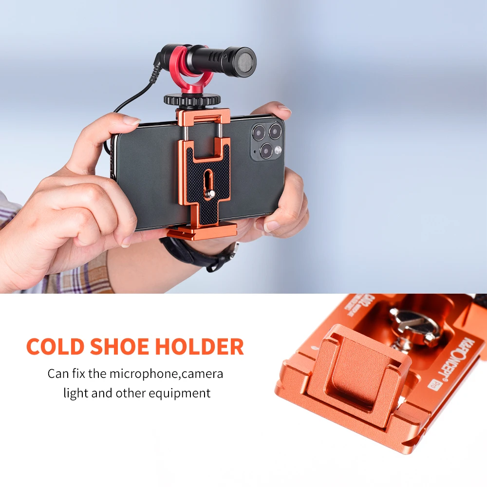 K&F Concept Aluminum Multi Quick Release Plate 2 in 1 Professional Camera Quick Release Plate for Tripod Camera Mobile Phone