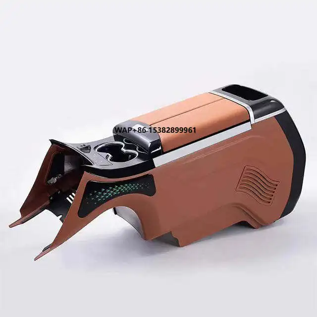 

Auto Parts Car Armrest Center Console Box Modified Parts Seat Armrest Refrigerator Shining X2 SUV HONGRUI TIGER Leather+ABS