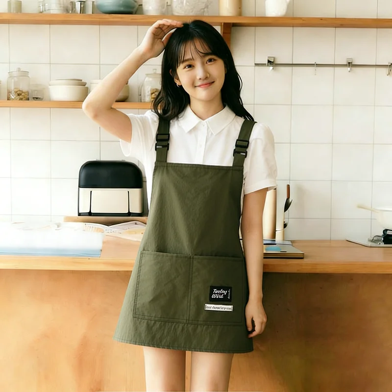 New Professional Waterproof Anti Fouling Breathable Sleeveless Apron With Large Pocket 2 Sizes For Hairdressing Nail Art Cafe Ca