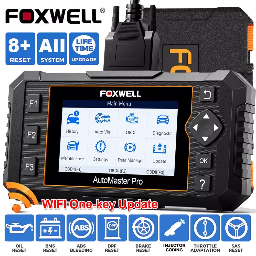 FOXWELL NT624 Elite Wireless All System OBD2 Scanner Car Diagnostic Tool ABS,DPF,EPB,SAS,SRS,TPMS,Engine Scan