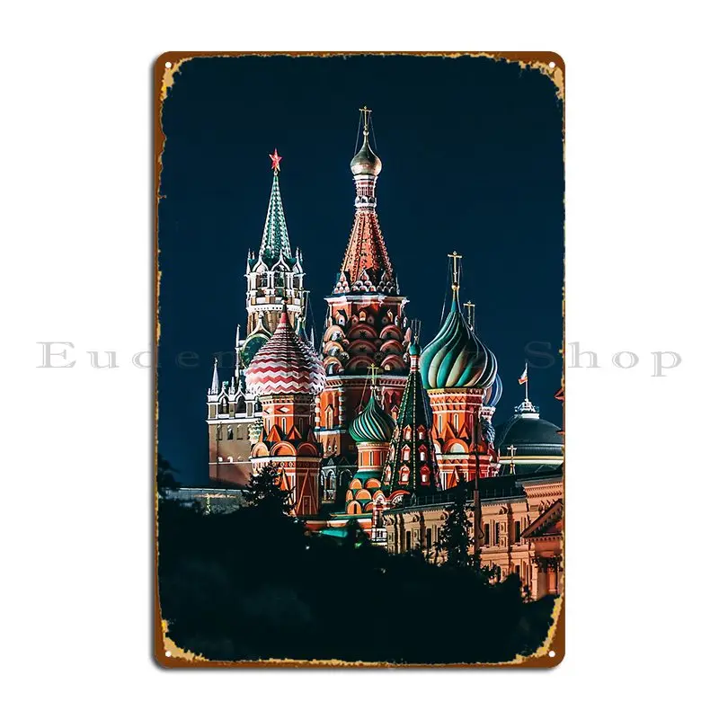 St Basil S Cathedral Barma E Postnik Architects Metal Signs Party Bar Cave Wall Decor Create Cinema Tin Sign Poster