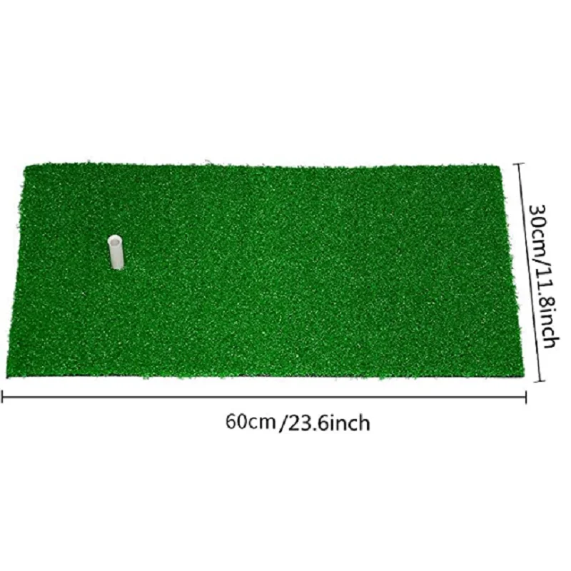 Alfombrilla de Golf de 12x24 pulgadas, tapete de práctica para golpear con soporte de goma, tapetes de hierba realistas, portátil, para deportes al