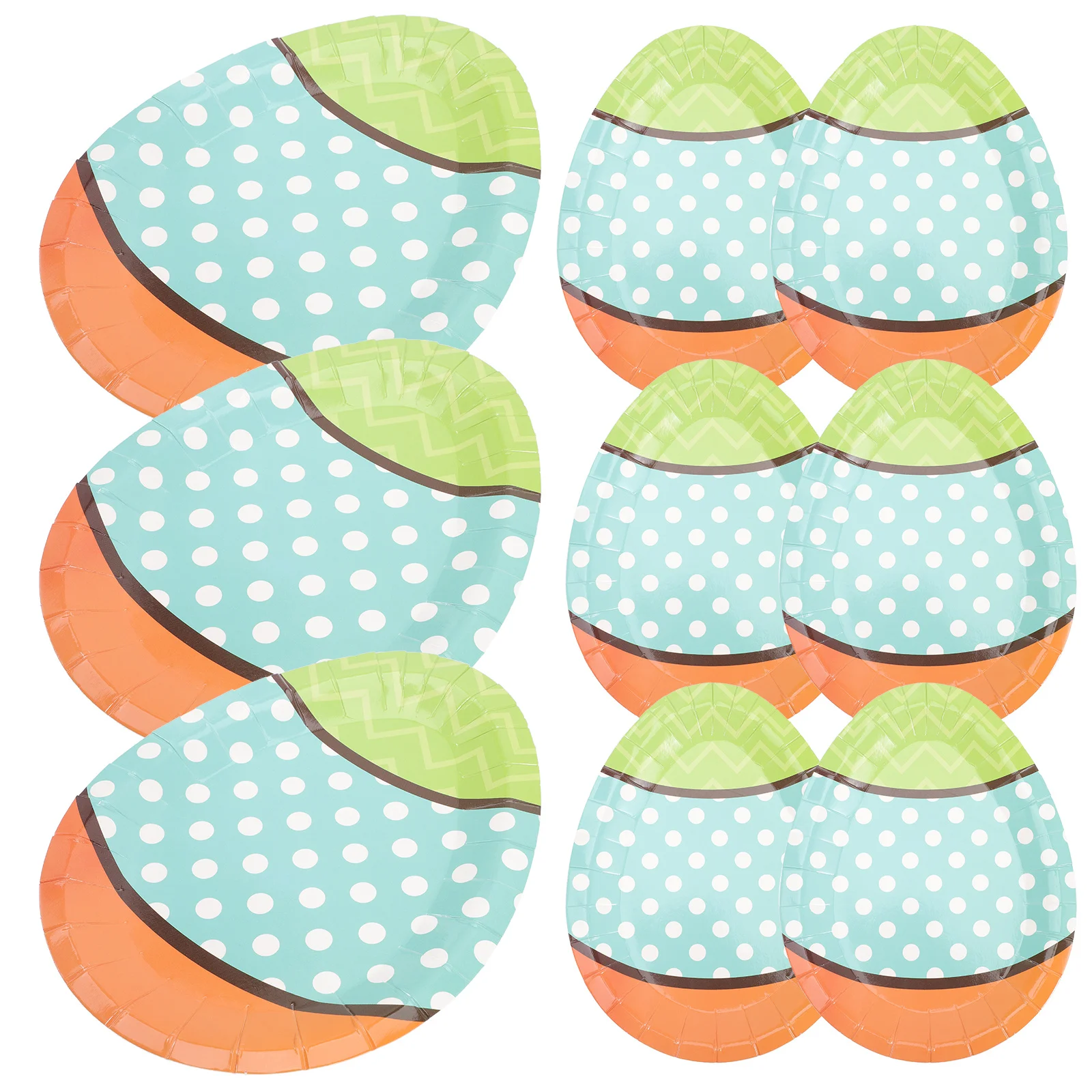

18Pcs Orange Easter Egg Paper Plates Disposable for Spring Party Holiday Catering Tableware Paper Plates Easter Food Plate