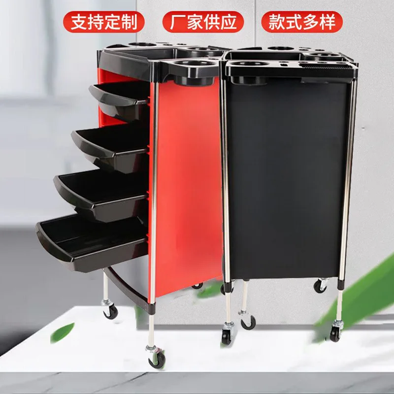 Cross-border salon, tool cart, hair salon, perm and dyeing stainless steel, large-capacity storage, storage, hairdressing