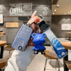 For Volkswagen Polo Tiguan Passat Golf 5 Jetta Lavida Skoda A5 Octavia Keychain Car Key Accessories Holder Key Cover Case For VW